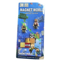 zestaw Minecraft magnet world