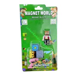 zestaw Minecraft magnet world